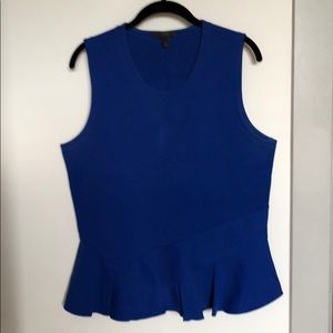 J. Crew blue peplum top size L